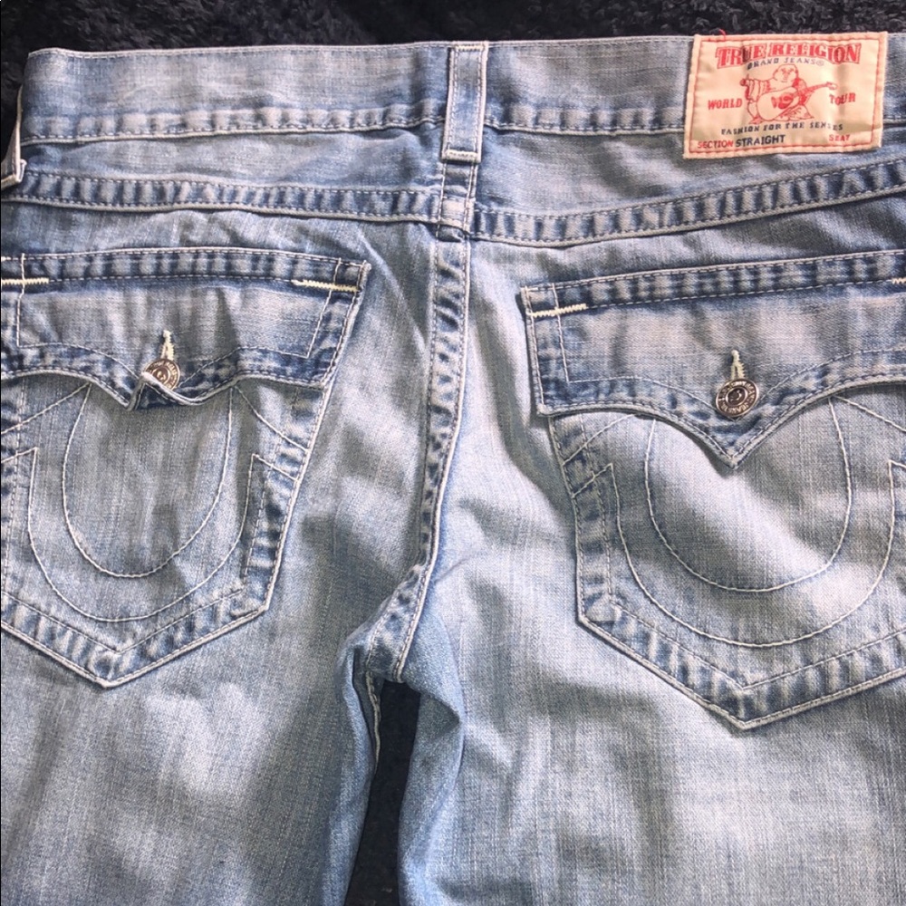 True Religion Straight Jeans W/ Flap 36